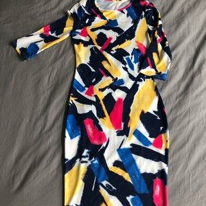 multi colored mid-dress